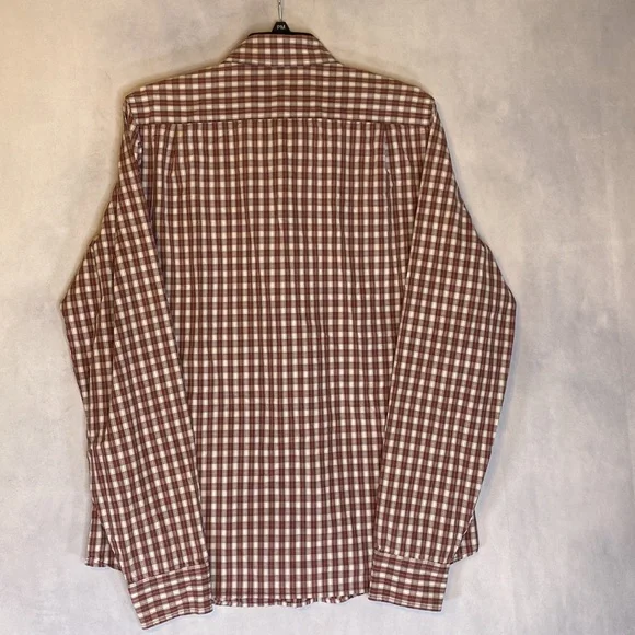 Abercrombie & Fitch Mens L Plaid Button Down Shirt Pink Moose - Picture 2 of 8